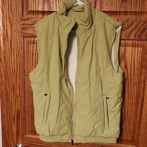 Men's Olive Green Sleeveless Jacket Vest Not A 5xl. More L.